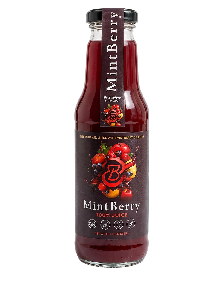 MintBerry cold-pressed wellness bottle, 10 oz